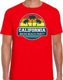 Bellatio Decorations California Rood Zomer T-shirt Heren M