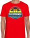 Bellatio Decorations California Rood Zomer T-shirt Heren M