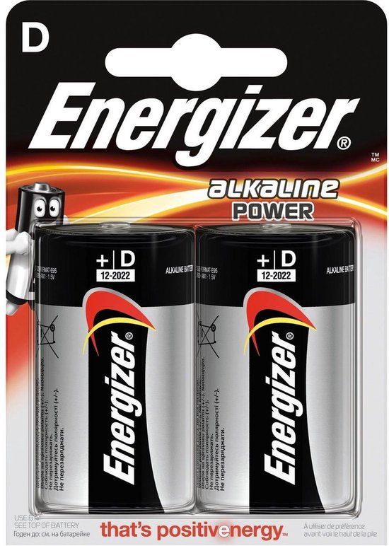 Energizer Alkaline D Batterijen - 2 stuks