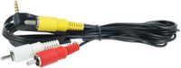 VHBW Audio-video-composietkabel, compatibel met JVC GR-DVL160EK, GR-DVL167, GR-DVL160, GR-DVL167EK, GR-DVL210 camera, digitale camera - AV-kabel