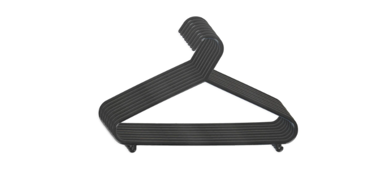 Bieco Kleerhangers - 8 stuks - Zwart - 29,5 x 18 cm
