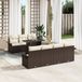 vidaXL Salon de jardin 8 pièces Marron Polyrotin