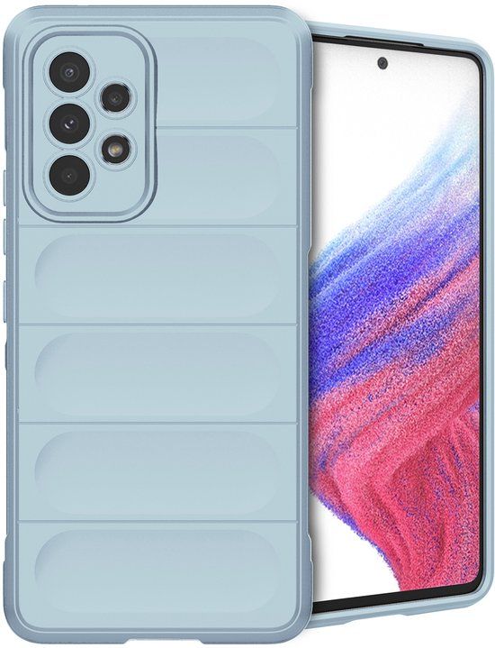 imoshion EasyGrip Backcover - Geschikt voor Samsung Galaxy A53 - Lichtblauw