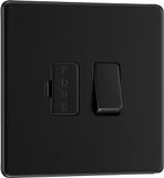 Schroefloze platte mat zwart geschakelde 13A Fused Connection Unit