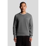 Lyle & Scott trui fijn gebreid grijs