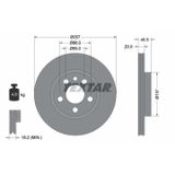 Textar Lot De 2 Disques De Frein 92088003 Citroën 1312833080 1316323080 4246h8