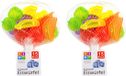Jedermann IJsblokjes - 30x - fruitvormpjes kleurenmix - kunststof - herbruikbaar
