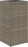 vidaXL Plantenbak - 40x40x80 cm - Poly Rattan - Grijs