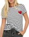 Only ONLHEART S/S TEE JRS NOOS Dames T-shirt - wit/blauw - S
