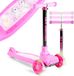 Fable Kids Kinderstep Roze Inklapbaar Lichtgevende Wielen 3 Jaar 50kg