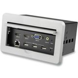 StarTech.com BOX4HDECP2 Boîte AV encastrable pour table de conférence 4K Argent