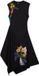 Desigual Damesjurk Leyter Zwart Gebloemd Mouwloos Kort Polyester XS
