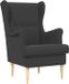vidaXL Fauteuil Donkergrijs Bouclé