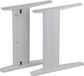 Pied de table métallique NY-A205 avec goulotte de câbles verticale, dimensions 65x72,5 cm, blanc