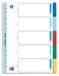 Oxford Kunststof tabbladen A4, Strong-Line, blanco, 5-delig, met beschrijfbaar voorblad