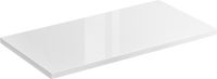 Panneau de salle de bain, 60 cm, blanc, MDF brillant, pour un meuble-lavabo sous le lavabo
