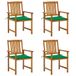 VidaXL Tuinstoelen 6 st met kussens massief acaciahout Groen