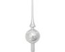Krebs Bellatio Decorations Kerstboompiek - 28 cm - Sneeuwvlok - Zilver - Glas