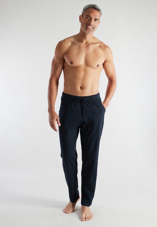 CECEBA Sapporo Heren pyjamabroek lang - Blauw - 6XL - Katoen