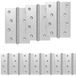 vidaXL Scharnier 24 stuks 100 x 70 x 8 mm zilver Staal