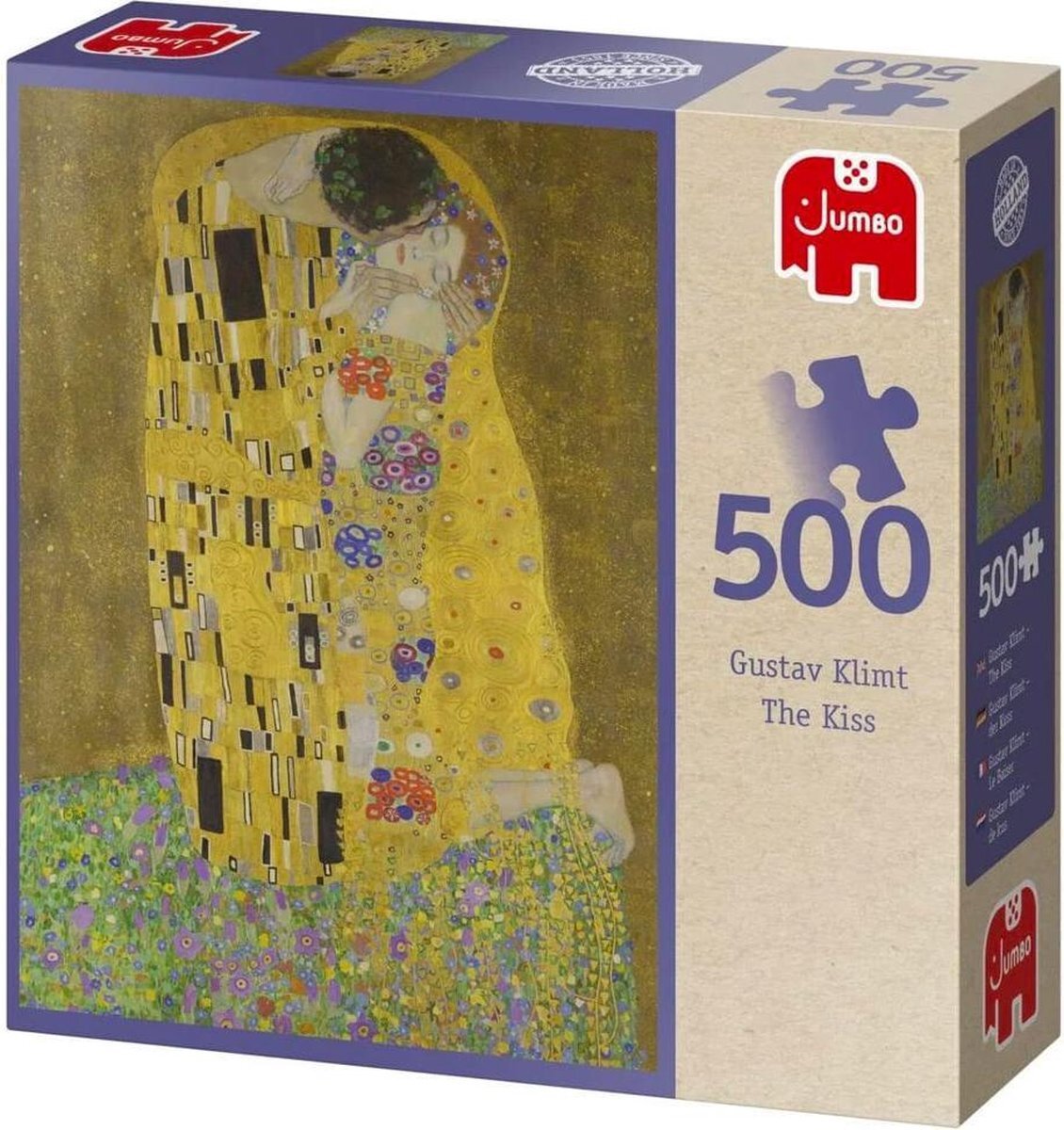 Jumbo puzzel 500 stukjes - Gustav Klimt. The Kiss