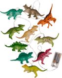 Out of the Blue Dino Lichtslinger - dinosaurussen lichtsnoer - LED - 170 cm - op batterijen - multi kleuren