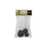 Vesper snoer met 3 rotanballen, 5-6-8 cm, bruin
