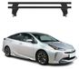 Omac Barres de toit transversales en aluminium pour Toyota Prius IV 2018-2022 FL – Antivol – Rainure en T – Testées City Crash – Charge max 50 kg Noir