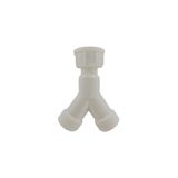 Fackelmann Y-aansluiting stroomvoorziening kunststof, wit, 7 x 7 x 2,5 cm