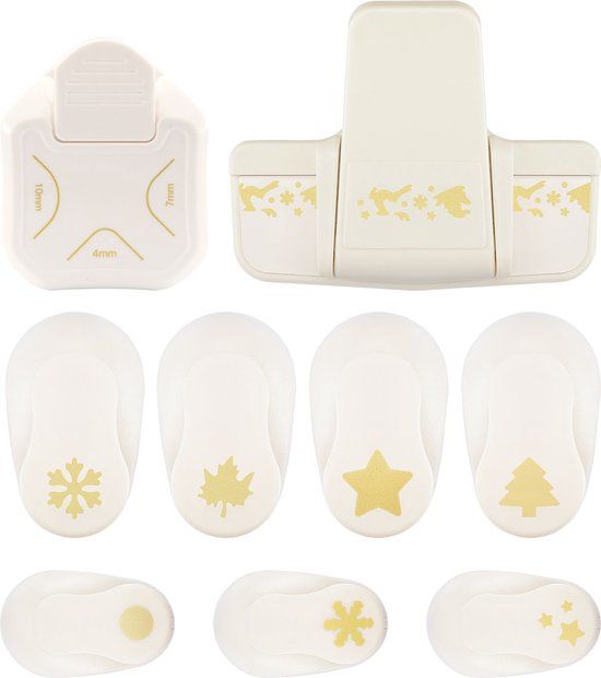 Vaessen Creative Pons Set - Figuurpons - Kerst - 9 st.
