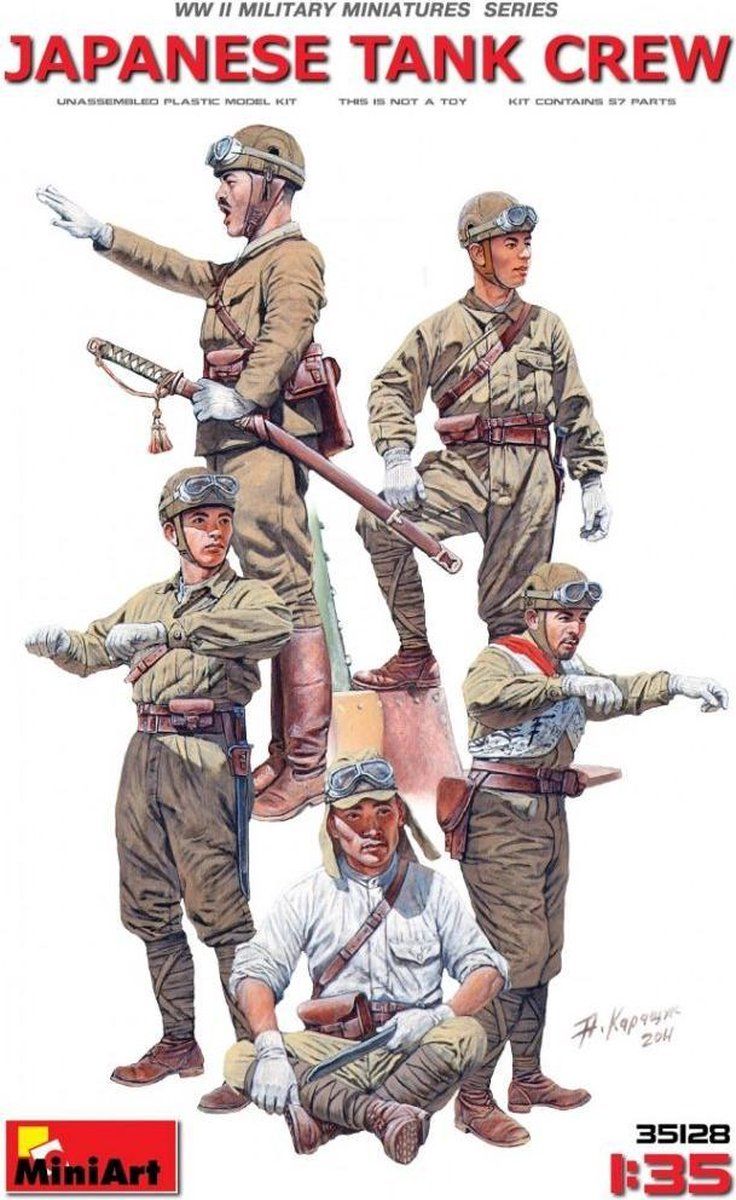 MiniArt 1:35 Schaal "Japanse Tank Crew" Plastic Model Kit