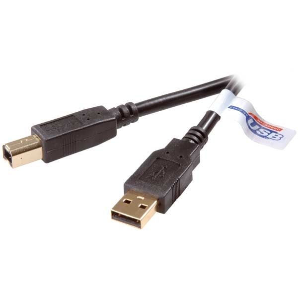 Vivanco High-grade USB 2.0 certified connection cable, 1.8 m, black