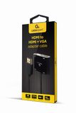 Gembird A-HDMIM-HDMIFVGAF-01 Adaptateur HDMI vers VGA Noir