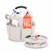 Avilia Opvouwbare multifunctionele emmer van 16 liter, organizer met 6 buitenzakken voor reinigingsmiddelen, ruimtebesparende, waterdichte mand voor huishouden, autowas en camping, compact en robuust