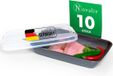 Novaliv set van 10 antraciet premium vleeswarendoos met transparant deksel