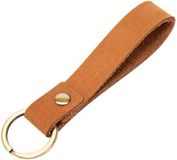 LGT JWLS Lookinggoodtoday Sleutelhanger Lus Leer Lichtbruin met Sleutelring