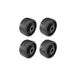 cyclingcolors Set van 4 kunststof wielen 25 mm zwart voor meubels, bed, schuifdeur, deur, lade, kast