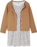 Vertbaudet Set - 2 delig - jurk - cardigan - bloemen - katoen