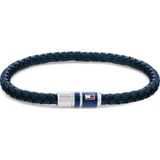 Tommy Hilfiger TJ2790294 Heren Armband Blauw Leer 21.5 cm