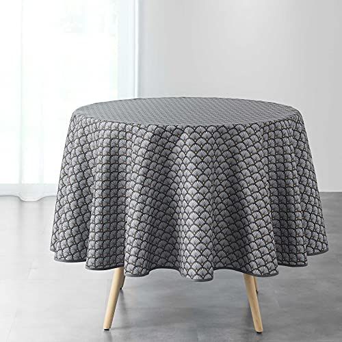 Douceur d'intérieur Rond Tafelkleed - Artchic Antraciet - Ø180cm