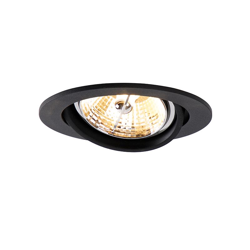 QAZQA Cisco - Inbouwspot - Ø 112 mm - Zwart