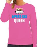 Bellatio Decorations Apres ski sweater/trui dames - apres ski queen - roze - wintersport - skien XXL