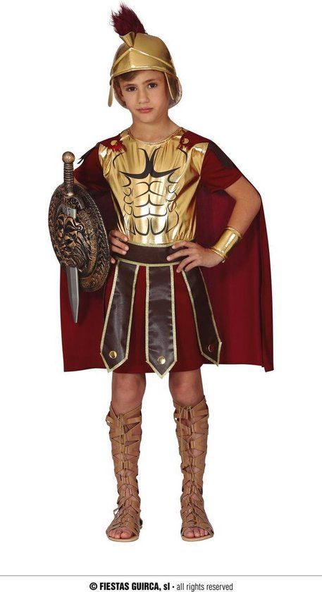 Fiestas Guirca Centurion Kostuum - 5-6 jaar - Rood - Unisex