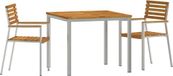 Acaciahout et acier inoxydable Ensemble de table de jardin 3 pièces