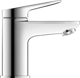 Duravit Wave Wastafelmengkraan - s-size - eengreeps - zonder waste - voorsprong 9.5cm - hoogglans chroom