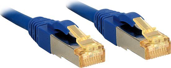 LINDY 47276 RJ45 Netwerkkabel, patchkabel CAT 6 S/FTP 0.50 m Blauw 1 stuk(s)