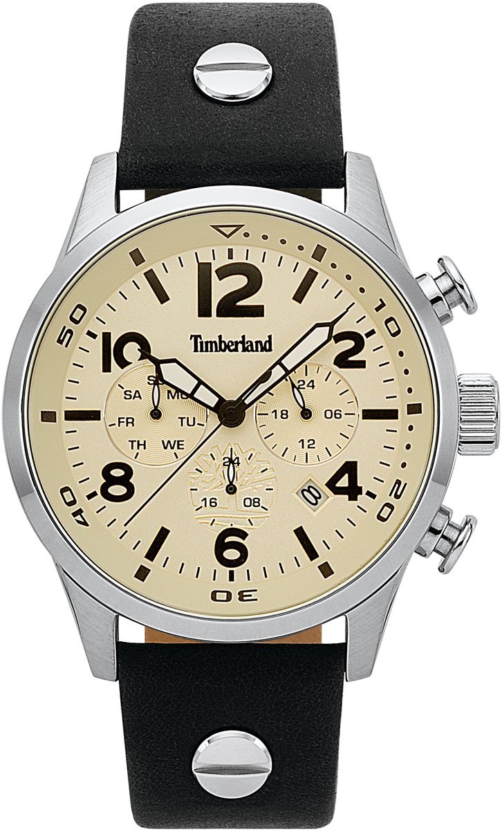 Timberland Jenness TBL.15376JS/07 - Horloge - Leer - Bruin - 44mm