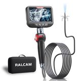 Ralcam Endoskopkamera mit Licht Endoscope Camera - Endoskop 8,5 mm Inspektionskamera 4,3" HD 1080P Rohrkamera, Kameras mit 10 LED, IP67 Wasserdicht 1.5M Halbstarre Kabel Teleskopkamera Kfz Werkzeug