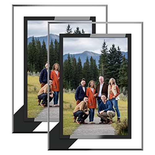 ASelected 2 STKS A4 Glas Certificaat Fotolijst, A4 Fotolijst Glas Fotolijst Vrijstaand en Muur Monteerbaar voor Familie Foto's, Certificaten Weergave, Huisdecoratie, Zilver