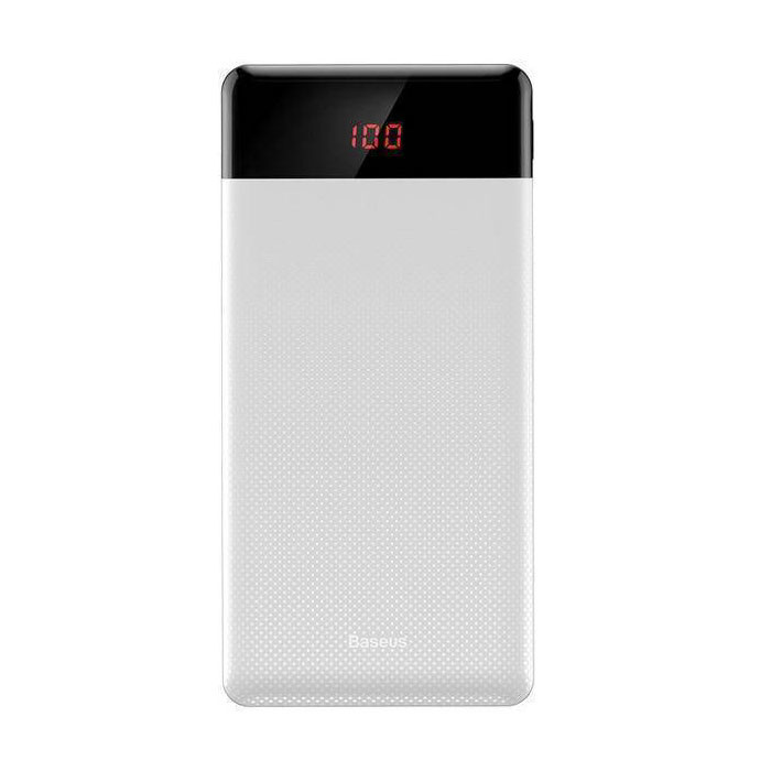 BASEUS Externe 10 000mAh Powerbank Noodaccu Batterij Oplader Charger Wit